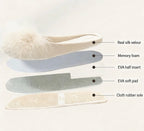 Cream Feather Loungewear Slippers