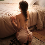 Pink Floral Embroidery Nightdress