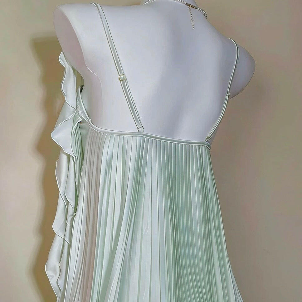 Mint Lace Trim Nightie - Light & Silky Sleepwear