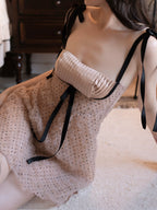 Apricot Mesh Slip Nightgown