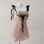 Apricot Mesh Slip Nightgown