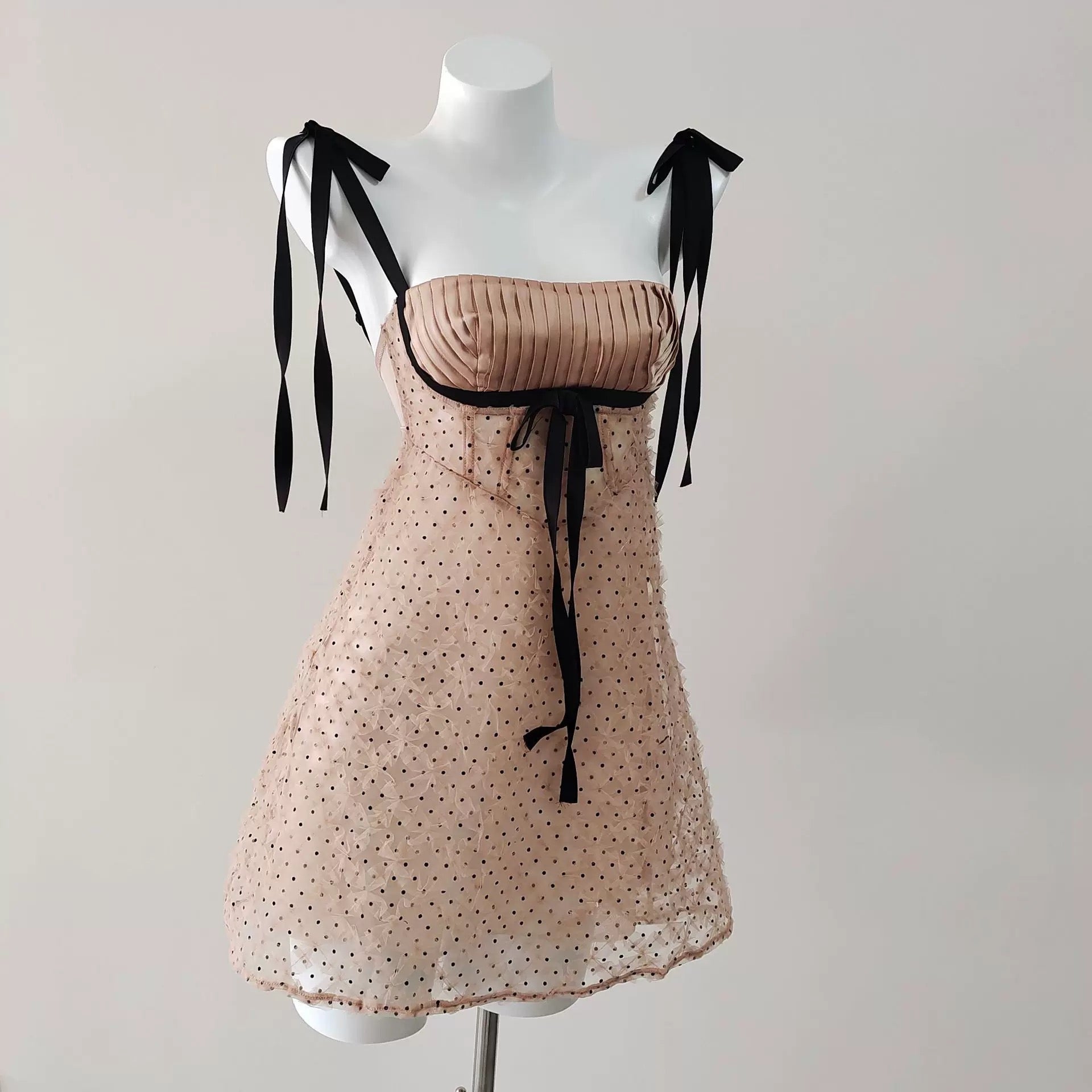 Apricot Mesh Slip Nightgown - Perfect holiday pajamas