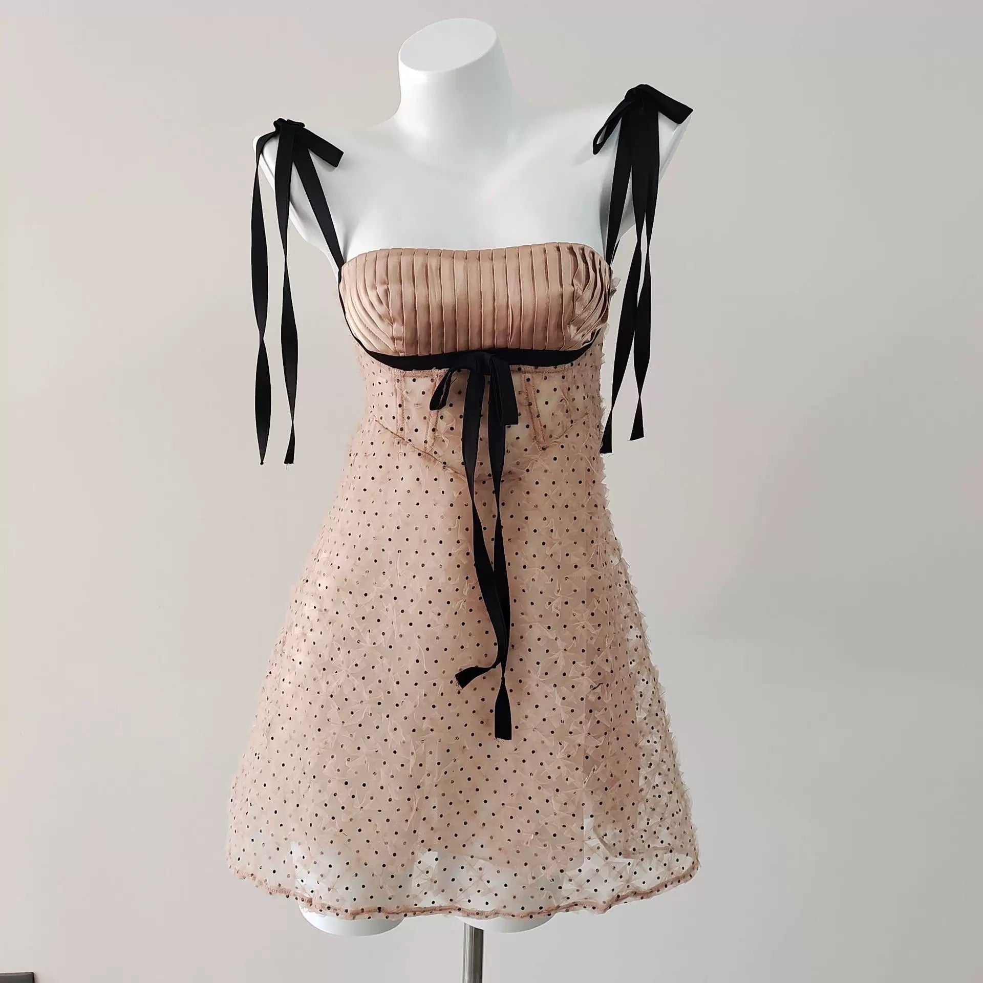 Apricot Mesh Slip Nightgown - Perfect holiday pajamas