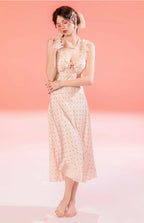 Lace & Satin Pink Pajamas Slip Dress