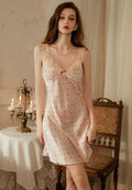 Lace & Satin Pink Pajamas Slip Dress