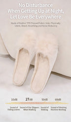 Cream Feather Loungewear Slippers