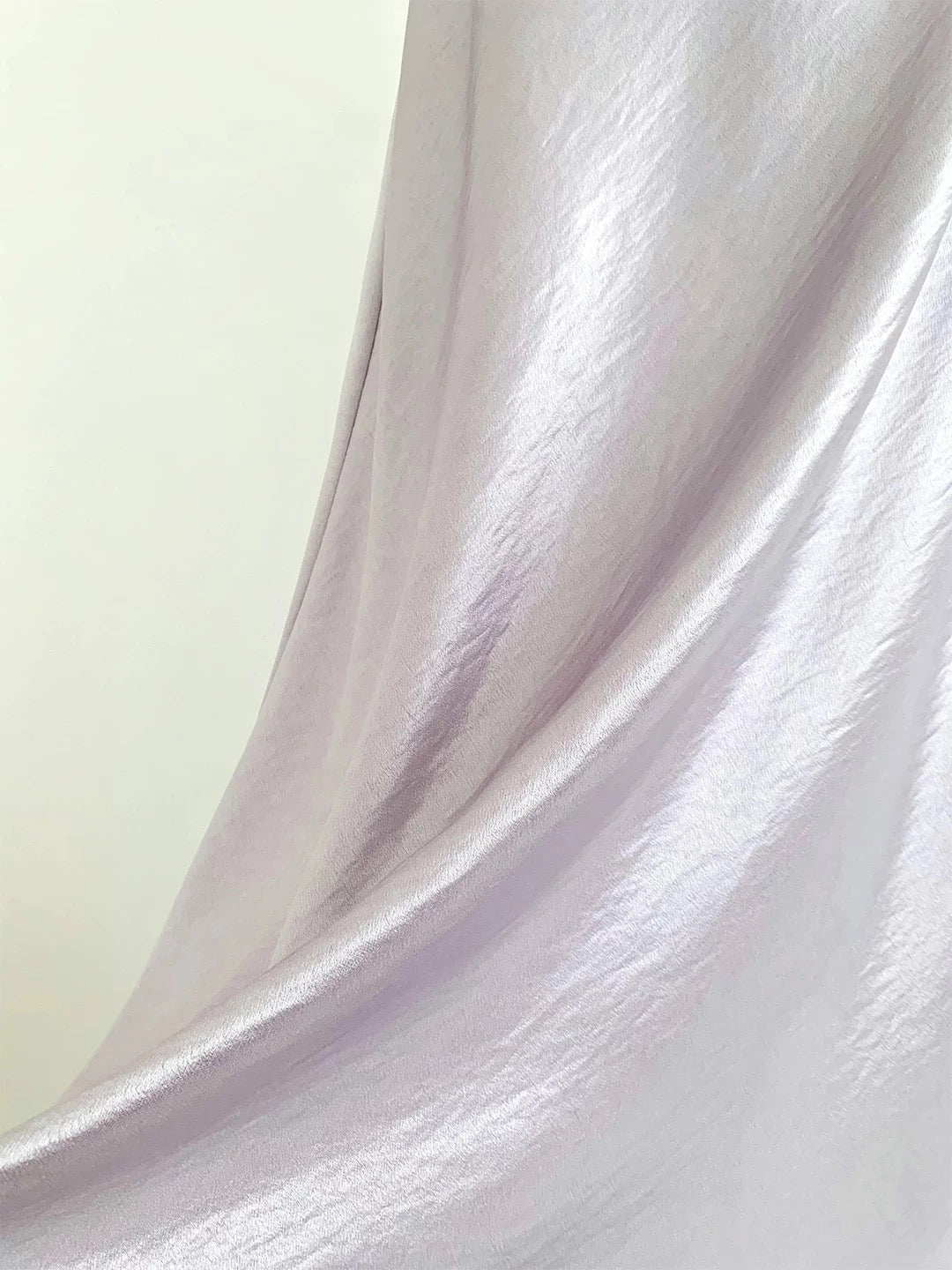 Lavender Satin Beaded Maxi Evening Gown