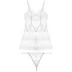 White Wedding Flower Embroidery Nightdress