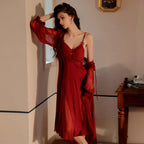 Robe Gown Set Women Sleepwear Nightgown