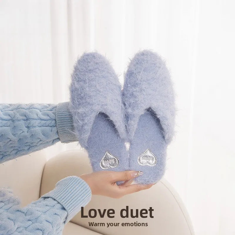 Woolen Warm Slippers with Heart