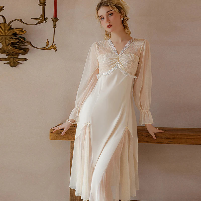 Silk Nightgown Sleepwear Dress