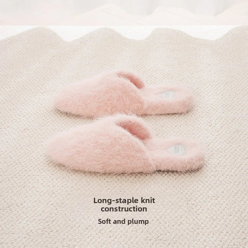 Woolen Warm Slippers with Heart