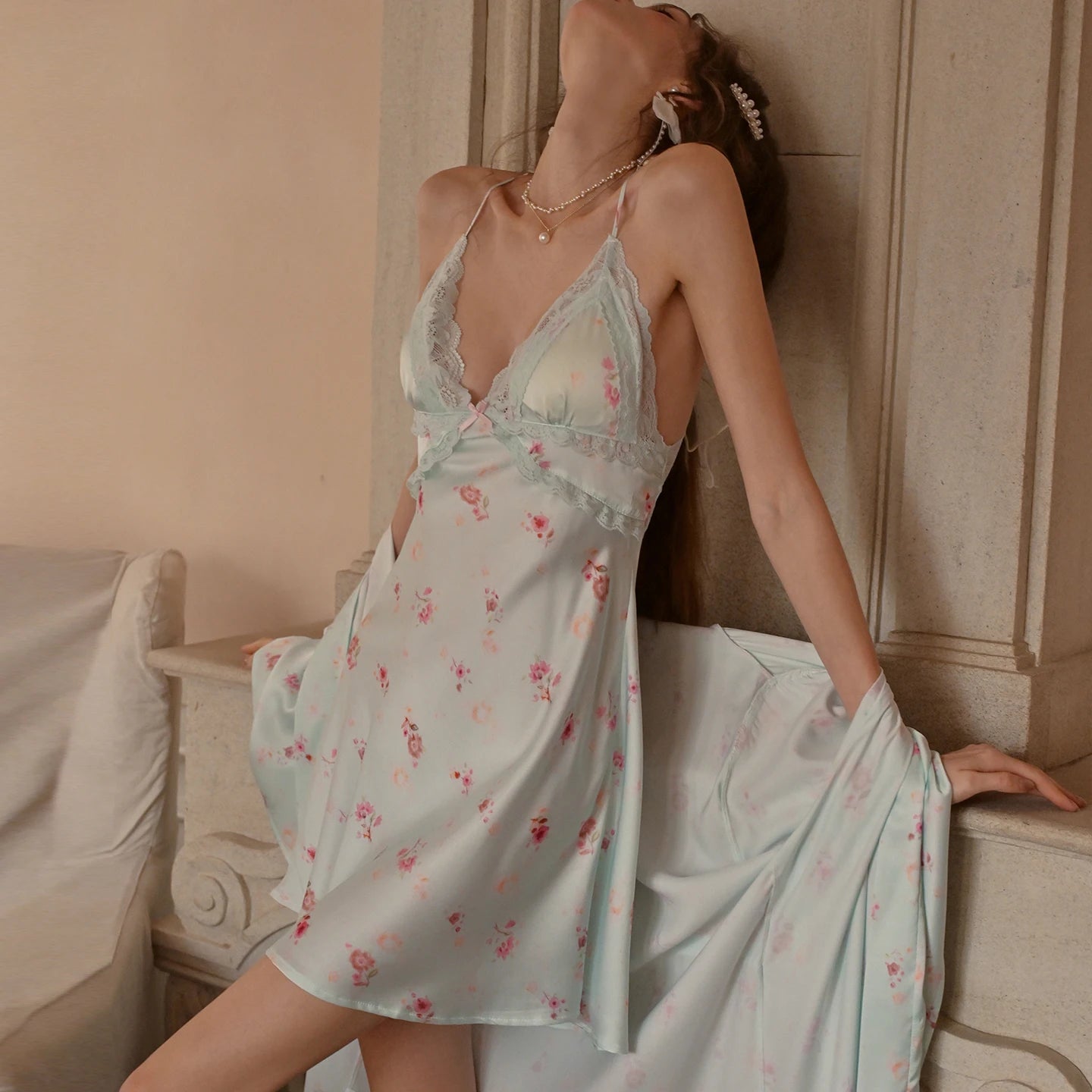 Retro Floral Nightdress
