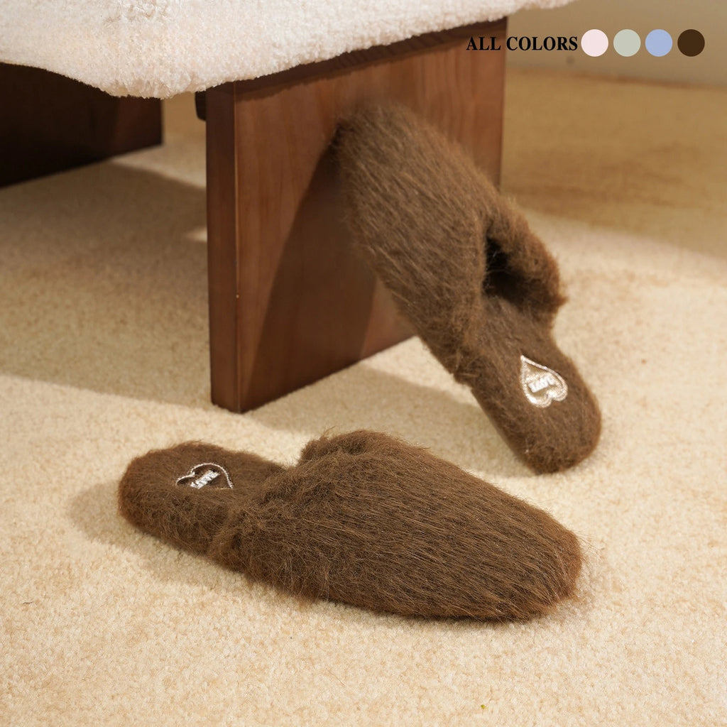 Woolen Warm Slippers with Heart