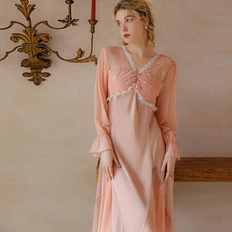 Silk Nightgown Sleepwear Dress