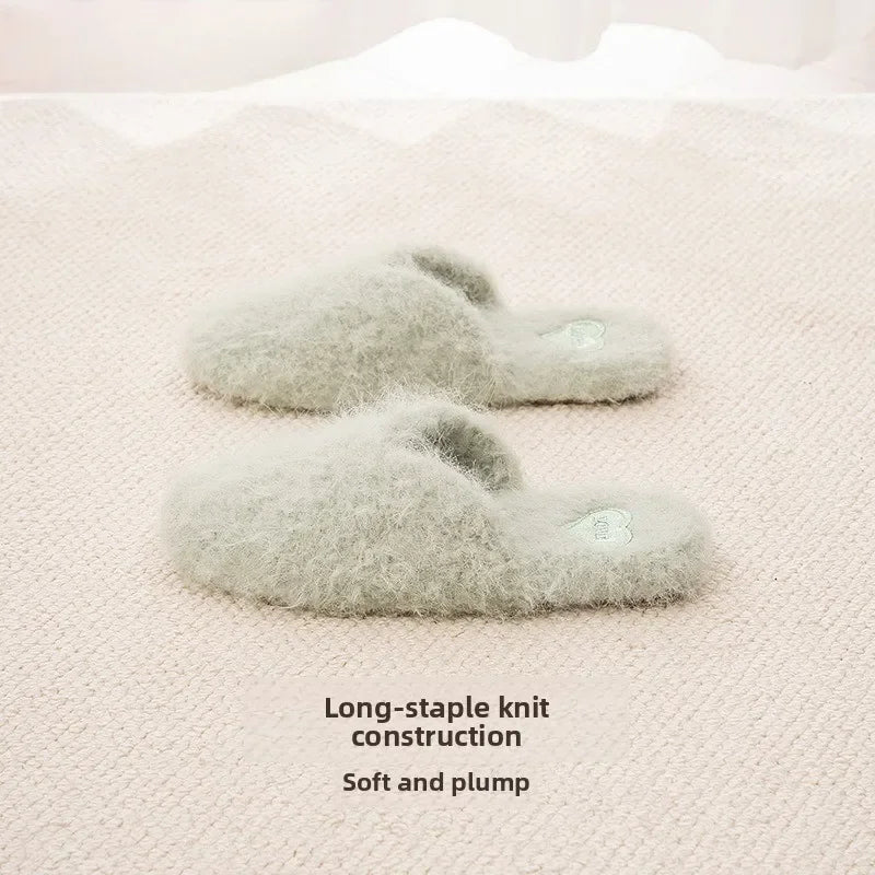 Woolen Warm Slippers with Heart