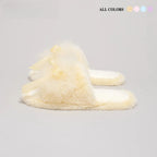 Plush Bow Slippers