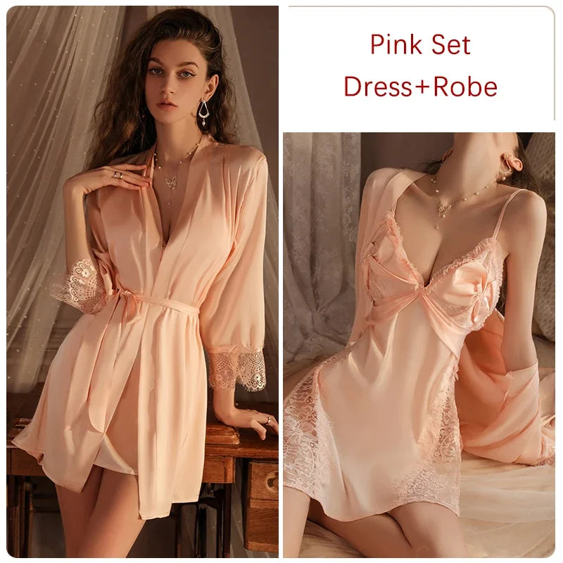 Women's Nightgown Sets Spaghetti Strap Dress