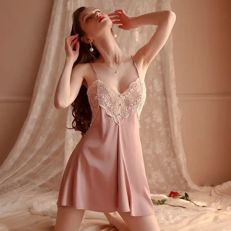 V-neck Lingerie Nightgown