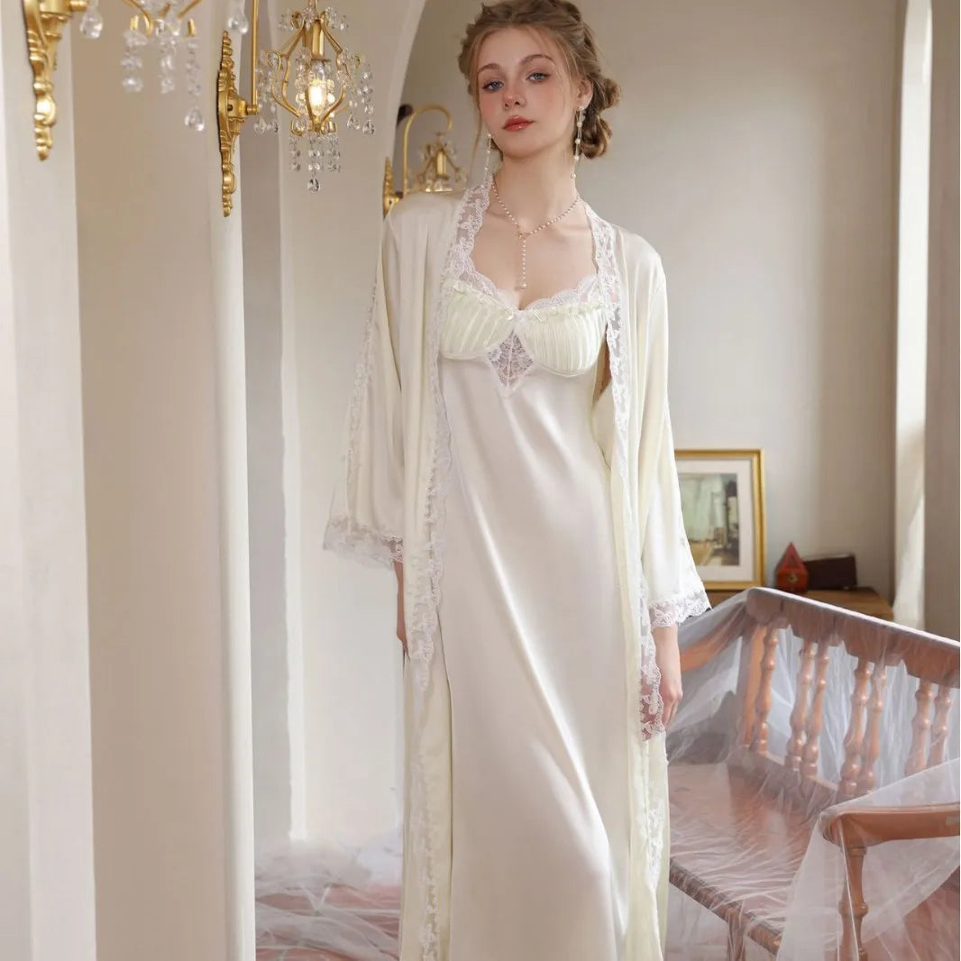 Silk Suspender Long Nightdress