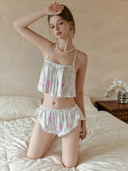 Floral Printed Pajamas Women's Sleepwear