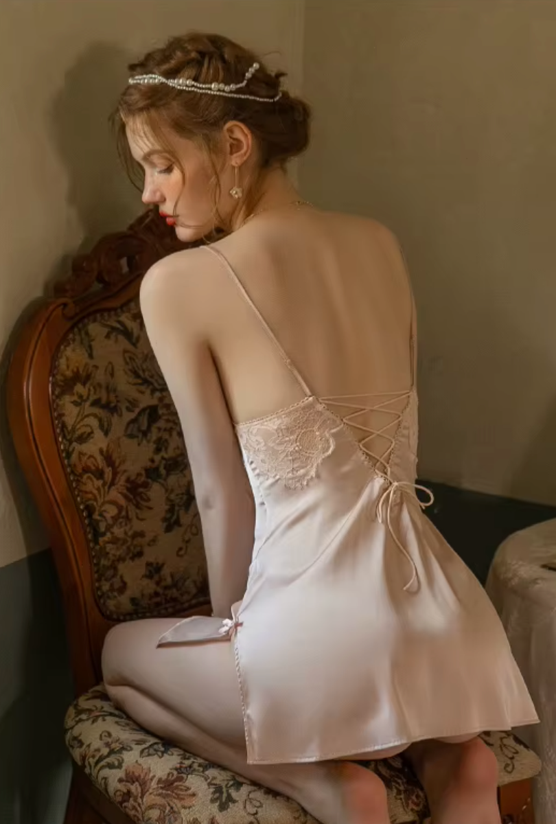 Lace Ruffles Sling Nightdress