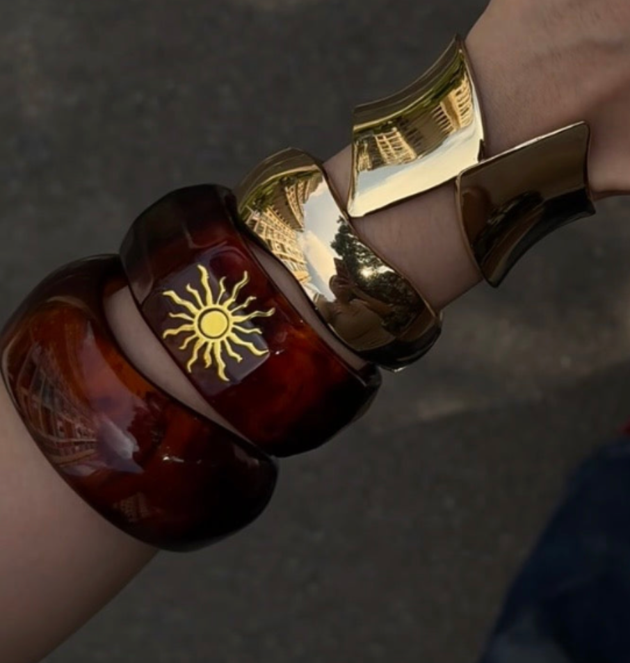 Gold & Tortoiseshell Bangle Set