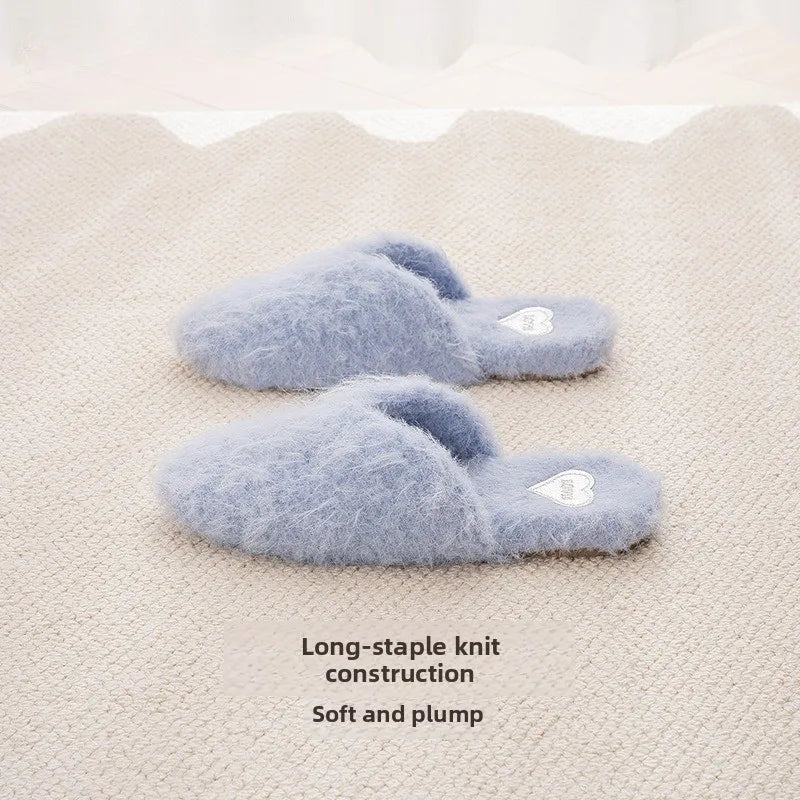 Woolen Warm Slippers with Heart