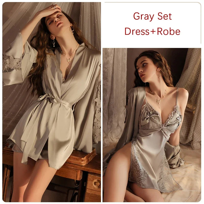 Women's Nightgown Sets Spaghetti Strap Dress
