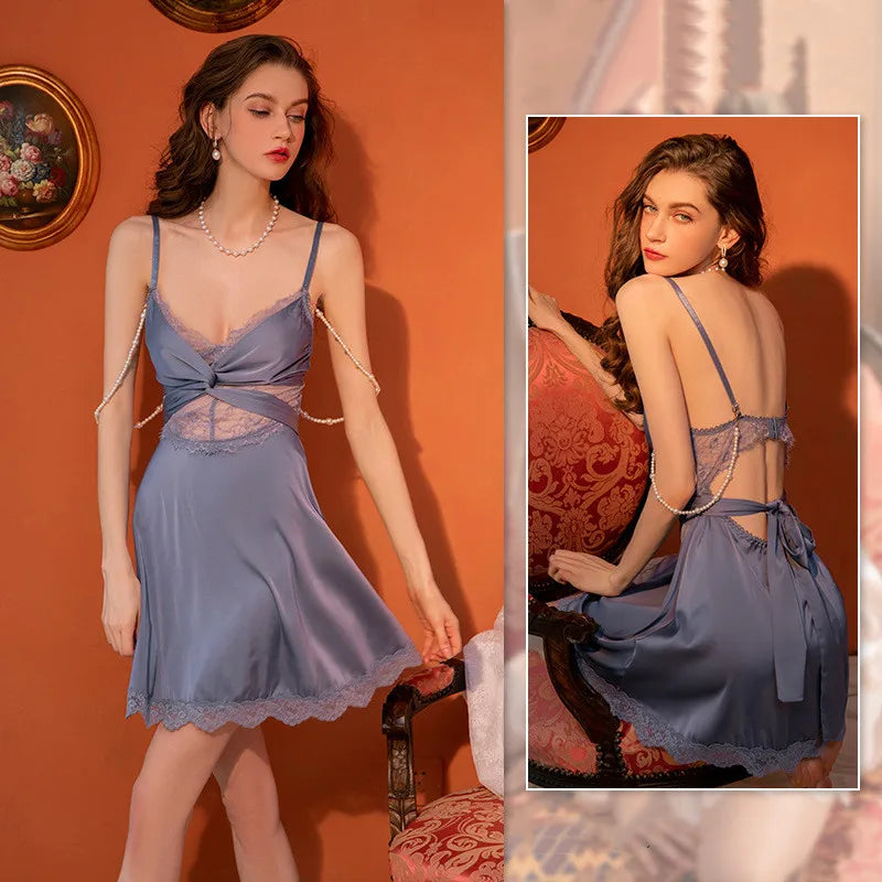 Pearl Tassels Lace nightgown